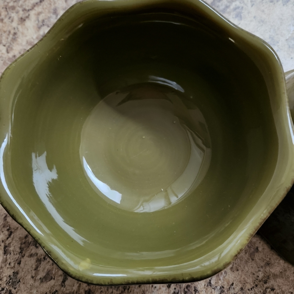 Better Homes and Gardens Harvest Green Saddle Bowls